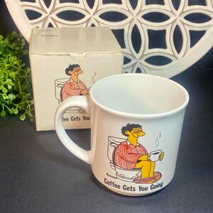 Humor Mug - Coffee Gets You Going - White